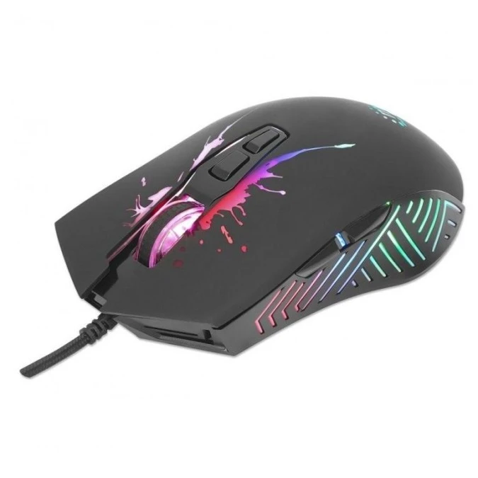 Gamingowa Mysz Optyczna USB 7200dpi z Podświetlaniem LED RGB