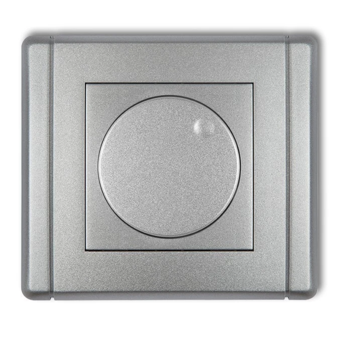 FLEXI Elektroniczny regulator oświetlenia przyciskowo‑obrotowy do lamp LED srebrny metalik 7FRO‑2
