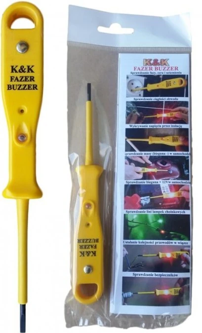 FAZER Tester napięcia Próbnik napięcia Wskaźnik napięcia Detektor napięcia i przewodów 3‑500V Wielofunkcyjny tester napięcia