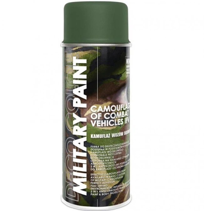 Farba do kamuflażu w sprayu RAL6003 olive green