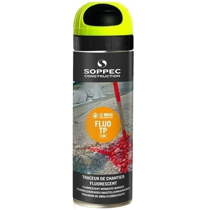Farba geodezyjna do znakowania spray żółta SOPPEC Fluo T.P.