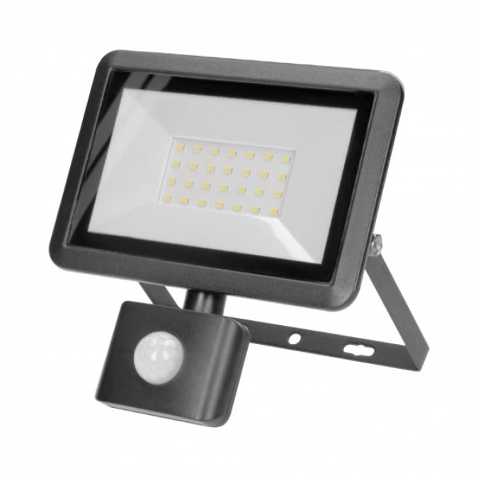 FARO S LED naświetlacz z PIR 30W, 2400lm, IP44, 4000K, aluminium + szkło,AD‑NL‑6254BLR4