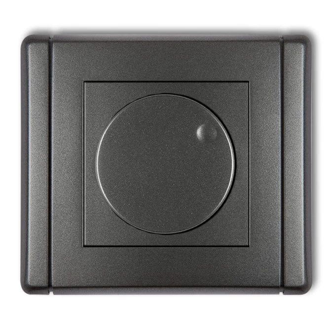 FLEXI Elektroniczny regulator oświetlenia przyciskowo‑obrotowy do lamp LED grafitowy 11FRO‑2