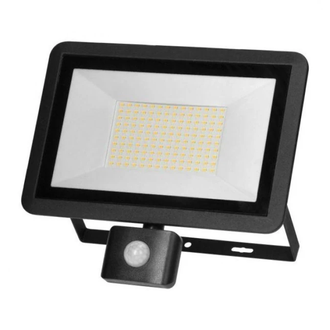FARO S LED 100W naświetlacz z PIR 8000lm, IP44, 4000K, aluminium + szkło,AD‑NL‑6437BLR4
