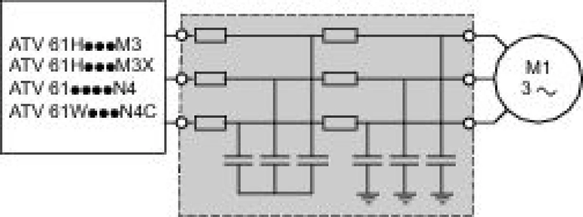 Filtr sinus 3‑fazowy 11A VW3A5201