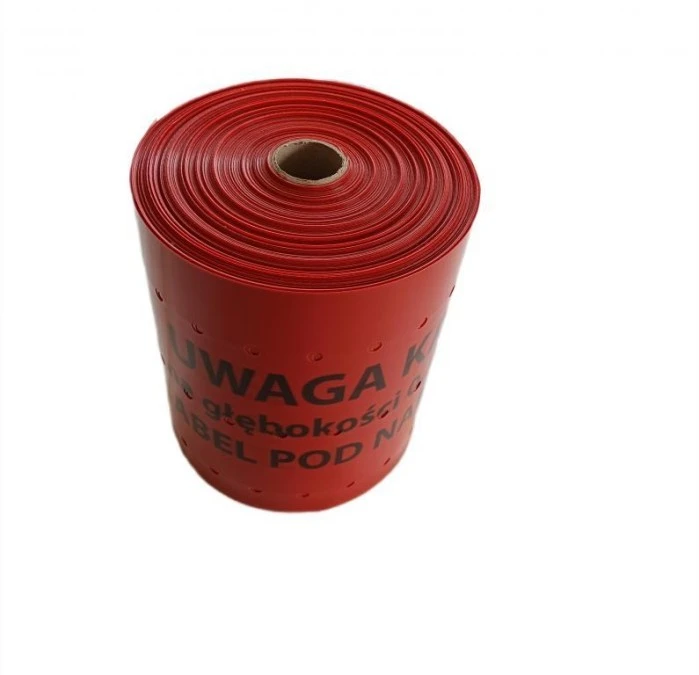 Folia kablowa czerwona 30cm/0,5mm ENEA /z perforowanymi otworami śr. 10mm, + UWAGA KABEL… /100m/
