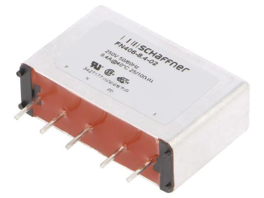Filtr przeciwzakłóceniowy jednofazowy 250VAC Cx: 100nF 1M FN406‑8.4‑02