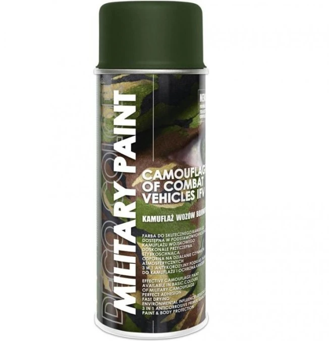 Farba do kamuflażu w sprayu RAL6014 olive drap