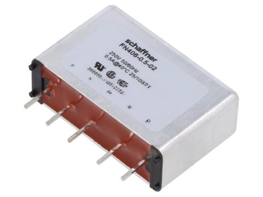 Filtr przeciwzakłóceniowy jednofazowy 250VAC Cx: 100nF 1M FN406‑0.5‑02