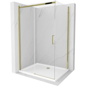 Kabina prysznicowa z brodzikiem Mexen rozsuwana Omega 130×80 transparent 495514 Kabina prysznicowa z brodzikiem Mexen rozsuwana Omega 130×80 transparent 495514