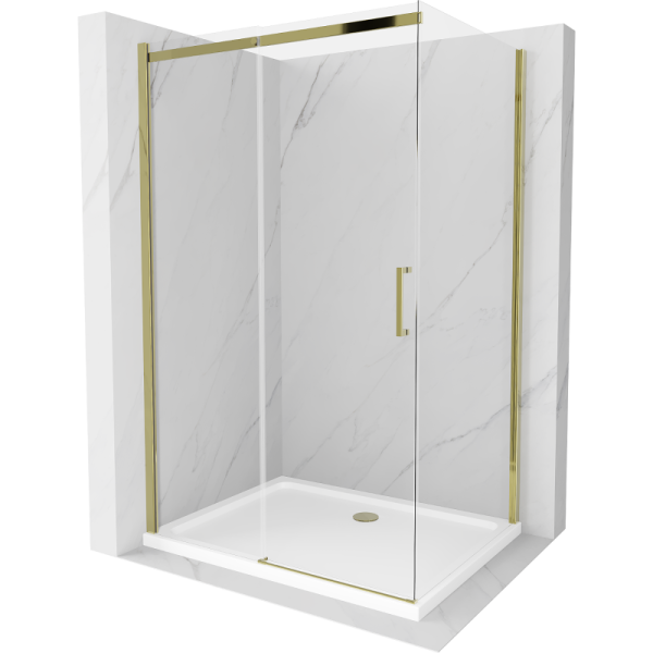 Kabina prysznicowa z brodzikiem Mexen rozsuwana Omega 130x80 transparent 495514