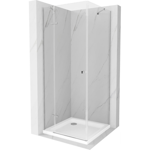 Kabina prysznicowa z brodzikiem Mexen uchylna Roma 70x70 transparent 507061
