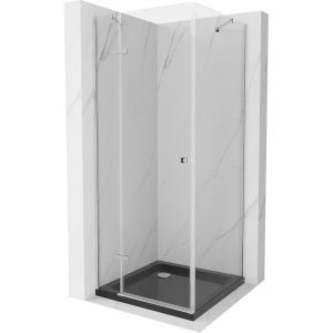 Kabina prysznicowa z brodzikiem Mexen uchylna Roma 90×90 transparent 506893 Kabina prysznicowa z brodzikiem Mexen uchylna Roma 90×90 transparent 506893