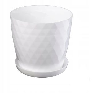 Kadax 3x Doniczka 30cm Osłonka + Podstawka Biała 375742 Kadax 3x Doniczka 30cm Osłonka + Podstawka Biała 375742