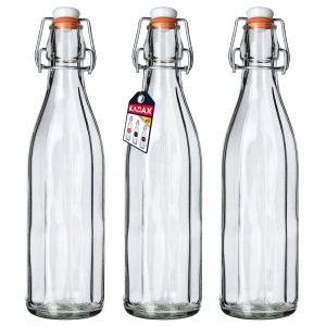 KADAX Butelka z korkiem mechanicznym 1000 ml, 3 szt. 181796 KADAX Butelka z korkiem mechanicznym 1000 ml, 3 szt. 181796