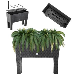 Kadax Donica Skrzynka 60cm Wkład Nóżkach Antracyt 114697 Kadax Donica Skrzynka 60cm Wkład Nóżkach Antracyt 114697