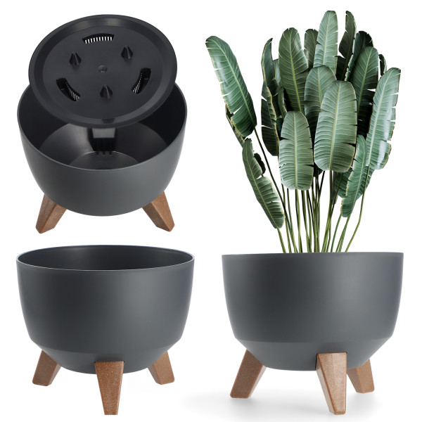 Kadax Doniczka Donica 24cm Wkład Osłonka Antracyt 121322