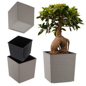 Kadax Doniczka Donica Ogrodowa Wkład Szara 19cm 114786 Kadax Doniczka Donica Ogrodowa Wkład Szara 19cm 114786