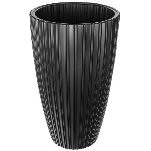 KADAX Doniczka Na Kwiaty 30cm Z Wkładem Kwietnik Czarna 567079