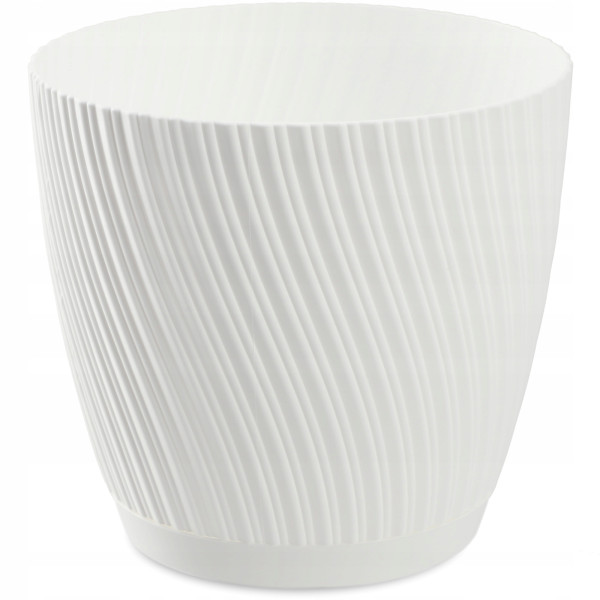 KADAX Doniczka z Podstawką 13cm Plastikowa Biała 598653