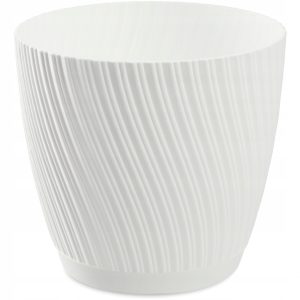 KADAX Doniczka z Podstawką 17cm Plastikowa Biała 598638