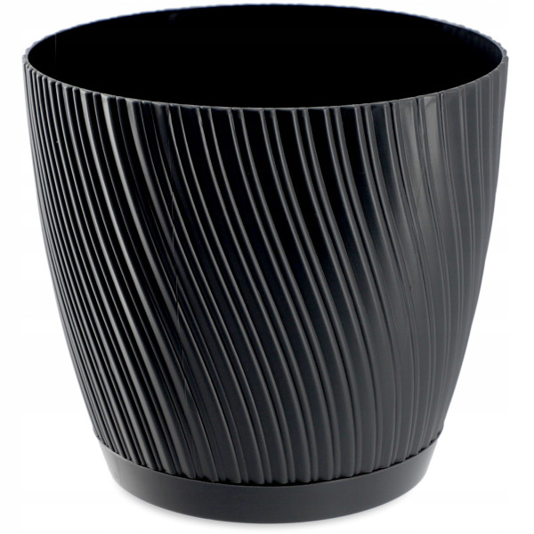KADAX Doniczka z Podstawką 23cm Plastikowa Szara 598647