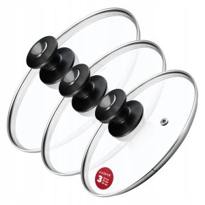 Kadax Pokrywka Szklana Zestaw Pokrywek 20/24/28cm 110609 Kadax Pokrywka Szklana Zestaw Pokrywek 20/24/28cm 110609