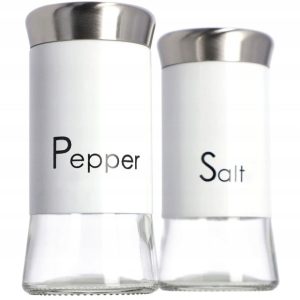 KADAX Przyprawniki do soli i pieprzu 150 ml, białe 2 szt. 116566 KADAX Przyprawniki do soli i pieprzu 150 ml, białe 2 szt. 116566