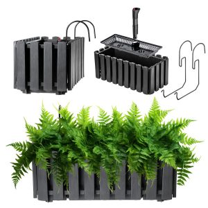 Kadax Skrzynka Balkonowa 38cm + 2 Uchwyty Antracyt 108441 Kadax Skrzynka Balkonowa 38cm + 2 Uchwyty Antracyt 108441
