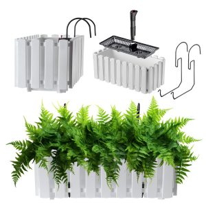 Kadax Skrzynka Balkonowa 38cm + 2 Uchwyty Biała 108335 Kadax Skrzynka Balkonowa 38cm + 2 Uchwyty Biała 108335