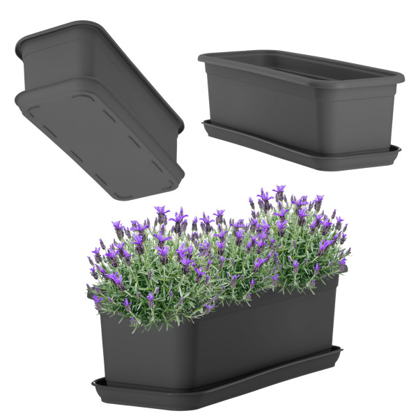Kadax Skrzynka Balkonowa Doniczka 40cm + Podstawka 110333