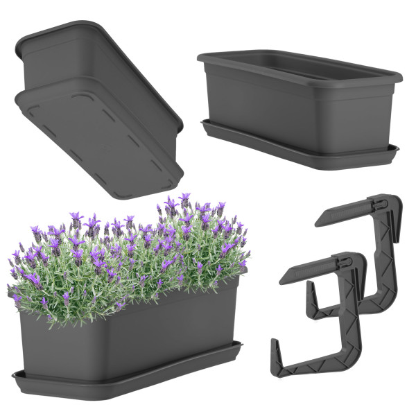 Kadax Skrzynka Balkonowa Doniczka 40cm z Uchwytami 110324