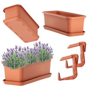 Kadax Skrzynka Balkonowa Doniczka 40cm z Uchwytami 108496 Kadax Skrzynka Balkonowa Doniczka 40cm z Uchwytami 108496