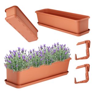 Kadax Skrzynka Balkonowa Doniczka 60cm z Uchwytami 108483 Kadax Skrzynka Balkonowa Doniczka 60cm z Uchwytami 108483