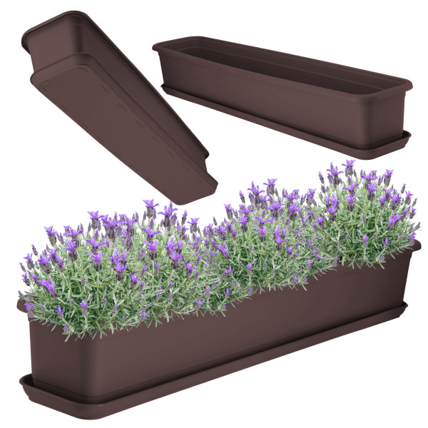 KADAX Skrzynka Balkonowa Doniczka 80cm + Podstawka 108340