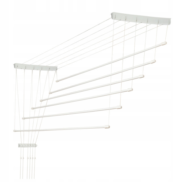 KADAX Suszarka Sufitowa 6 prętów, 170 cm, biała 122909