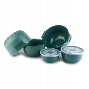KADAX Zestaw Misek 7El + Durszlak 3L Plastikowe Zielone 160633 KADAX Zestaw Misek 7El + Durszlak 3L Plastikowe Zielone 160633