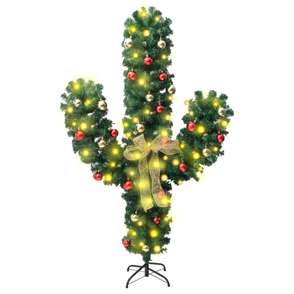 Kaktus Świąteczny Choinka Sztuczna Ze Stojakiem LED Zie 180 cm 801610