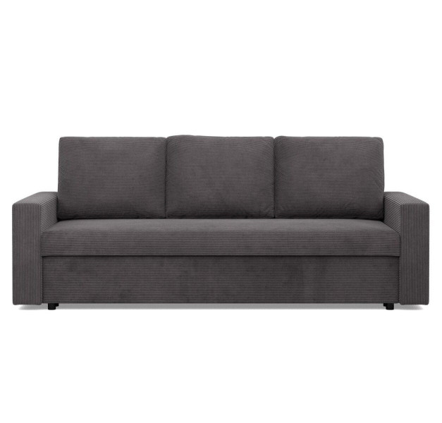 Kanapa 3 osobowa, BLOM, sztruks, 220x92x92 cm, ciemny szary | TYLETEGOTU 773319