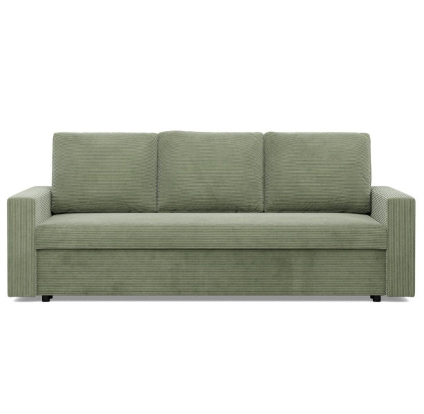 Kanapa 3 osobowa, BLOM, sztruks, 220x92x92 cm, oliwkowy | TYLETEGOTU 773329
