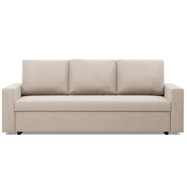 Kanapa 3 osobowa, BLOM, velvet, 220x92x92 cm, beżowy | TYLETEGOTU 773296