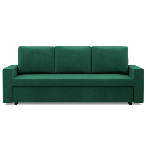 Kanapa 3 osobowa, BLOM, velvet, 220x92x92 cm, butelkowa zieleń | TYLETEGOTU 773277