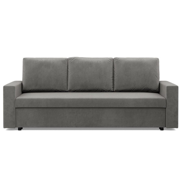 Kanapa 3 osobowa, BLOM, velvet, 220x92x92 cm, jasny szary | TYLETEGOTU 773348