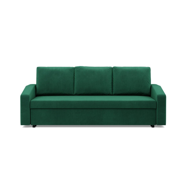 Kanapa 3-osobowa, Rozkładana, Pojemniki na pościel, Kolor Zielony 539065