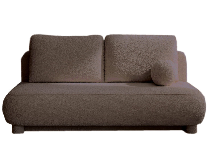 Kanapa brązowa w stylu minimalistycznym z funkcją rozkładania COMFY 986815