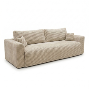 Kanapa CALIDA Sofa 3-osobowa z Funkcją Spania, Beżowa, Sztruks 1084710 Kanapa CALIDA Sofa 3-osobowa z Funkcją Spania, Beżowa, Sztruks 1084710