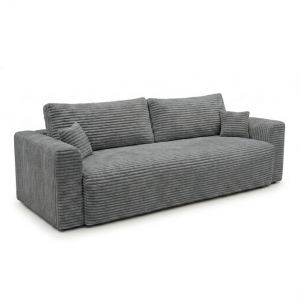 Kanapa CALIDA Sofa 3-osobowa z Funkcją Spania, Ciemny Szary, Sztruks 1084712 Kanapa CALIDA Sofa 3-osobowa z Funkcją Spania, Ciemny Szary, Sztruks 1084712