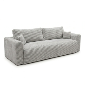 Kanapa CALIDA Sofa 3-osobowa z Funkcją Spania, Jasna Szara, Sztruks 1084714 Kanapa CALIDA Sofa 3-osobowa z Funkcją Spania, Jasna Szara, Sztruks 1084714