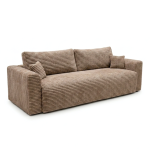 Kanapa CALIDA Sofa 3-osobowa z Funkcją Spania, Jasny Brąz, Sztruks 1084713 Kanapa CALIDA Sofa 3-osobowa z Funkcją Spania, Jasny Brąz, Sztruks 1084713