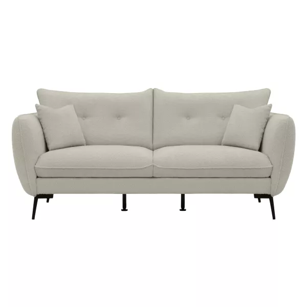 Kanapa Cara 3 osobowa Kremowa Duża Sofa Japandi Salon Nowoczesna + Poduszki 1078249